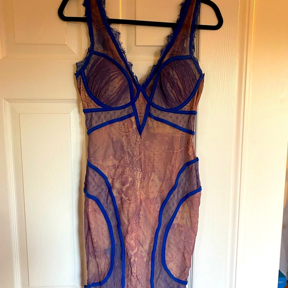 Royal Blue Lace Bebe Dress